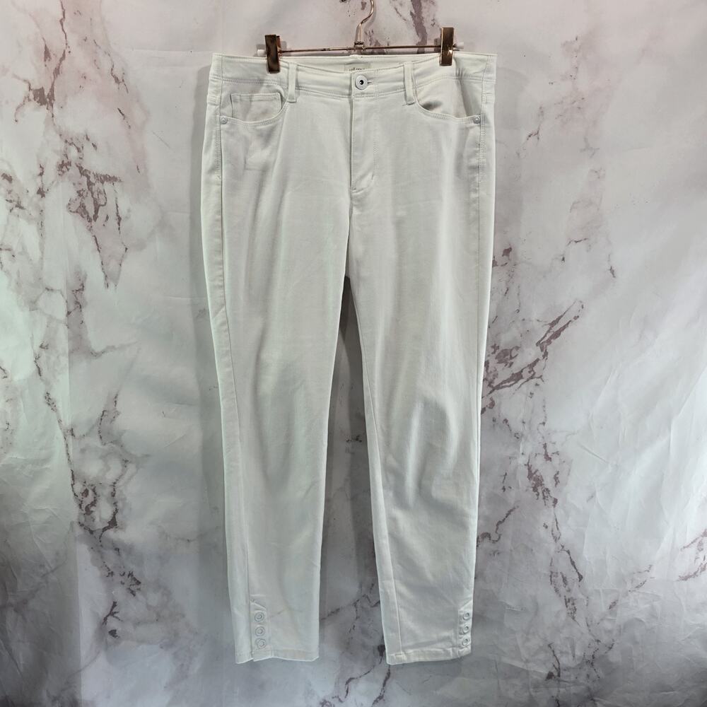 J Jill Jeans Women 10 Authentic Fit Stretch Slim Ankle Crop Denim Straight High